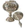 گز خوری قلمزنی مدل بزم و چهره(شکلات خوری پایه دار)