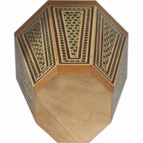 سطل زباله خاتم کاری طرح گل ومرغ