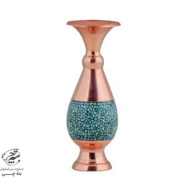 گلدان فیروزه کوبی(ارتفاع 16 سانتی متر)
