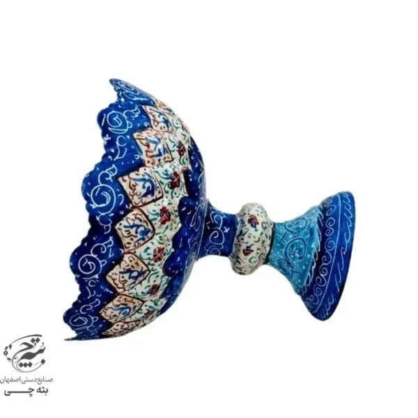 قندان پایه دارمیناکاری(مناسب قندان،آجیل خوری،بستنی خوری)