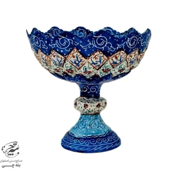 قندان پایه دارمیناکاری(مناسب قندان،آجیل خوری،بستنی خوری)