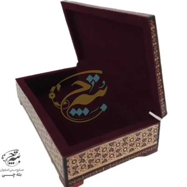 جعبه خاتم کاری 10در20 گل و مرغ پرداز