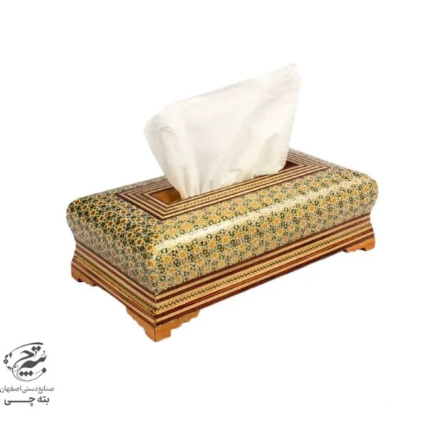 جعبه دستمال کاغذی و جاقاشقی خاتم کاری