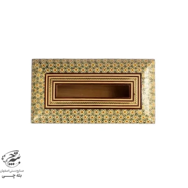 جعبه دستمال کاغذی و جاقاشقی خاتم کاری