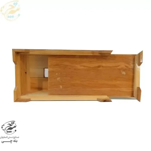 ست جعبه دستمال کاغذی و سطل  خاتم کاری مدل گل و مرغ  چوبی