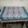 سفره قلمکاری طرح گل انگوری آبی 100در100