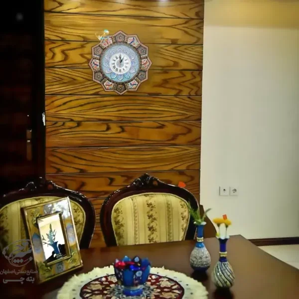 ساعت خاتم کاری اصفهان مدل خورشیدی 48 سانتی با صفحه میناکاری