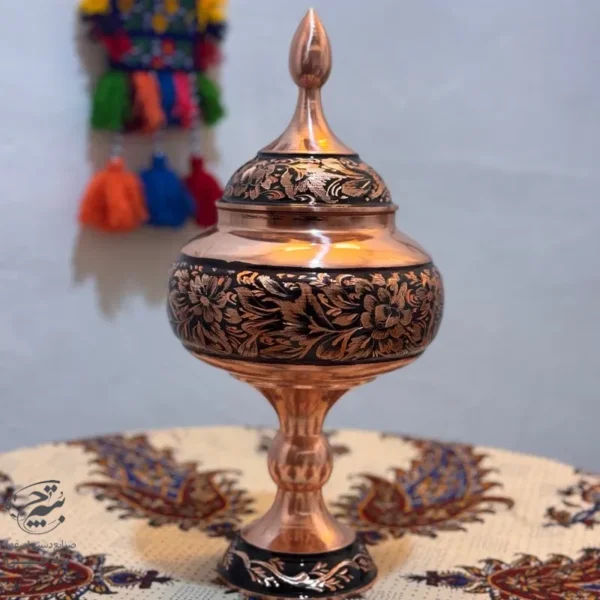 ست هدیه اداری شکلات خوری مسی الماس تراش 35
