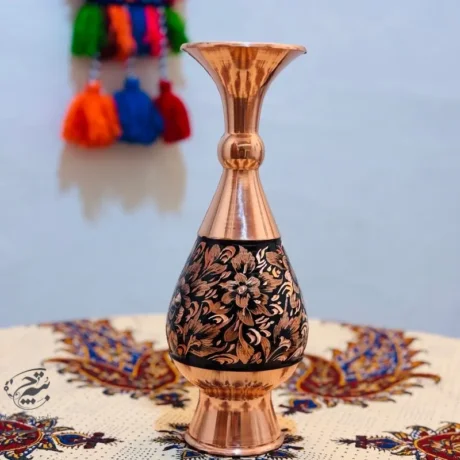 ست هدیه اداری گلدان مسی الماس تراش 25