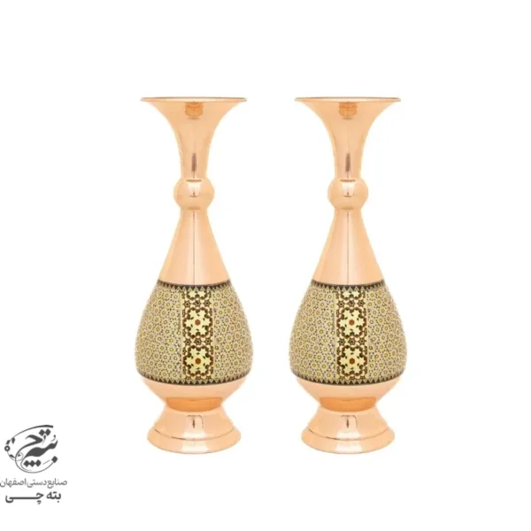 ست گلدان20 و شکلات خوری خاتم کاری
