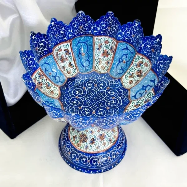 آجیل خوری میناکاری (مناسب قندان،آجیل خوری،بستنی خوری)