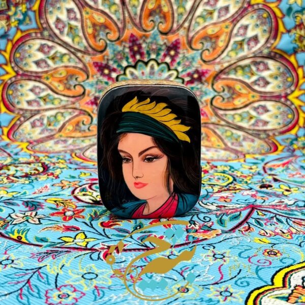 جعبه جاسکه ای خاتم کاری طرح رخ