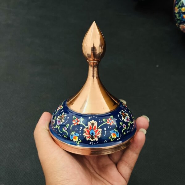 شکلات خوری مس و پرداز ارتفاع 34 با جعبه مخمل