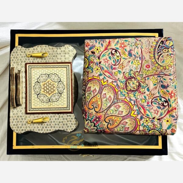ست هدیه خاتم کاری ترمه و جاقلمی اعلا