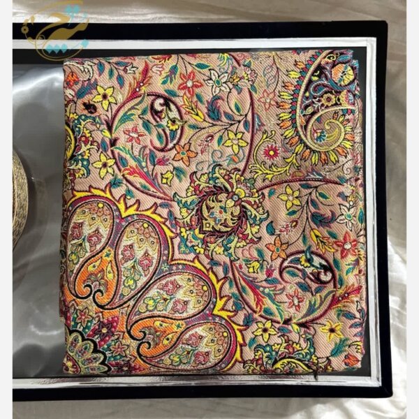 ست هدیه خاتم کاری ترمه و شکلات خوری سه درب