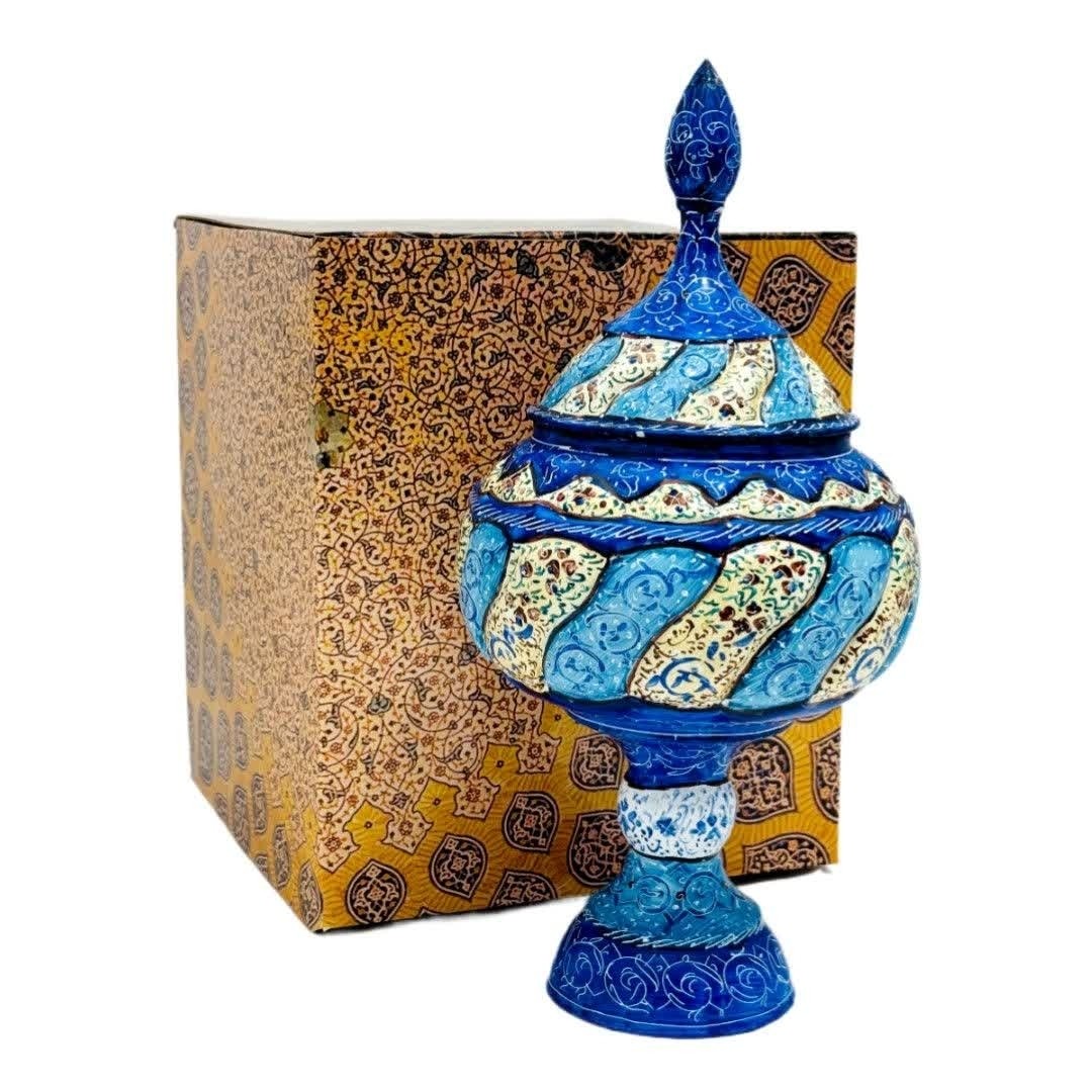 شکلات خوری میناکاری به همراه جعبه سنتی