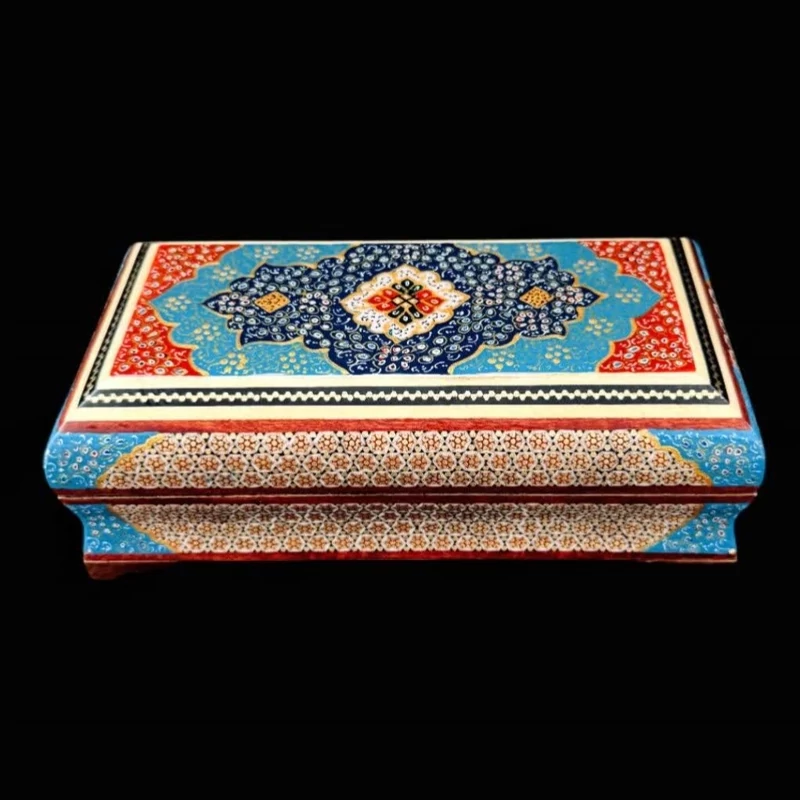 جعبه تمام خاتم کاری تذهیب ۱۰×۲۰ بوتچی – هنر اصفهان
