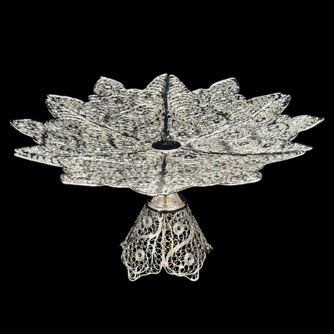 ظروف ملیله کاری شیرینی خوری خیاری سایز بزرگ