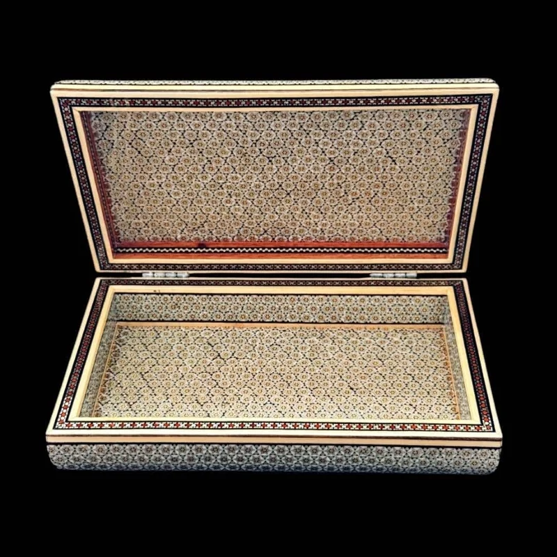 جعبه خاتم کاری مدل تمام خاتم 14در22