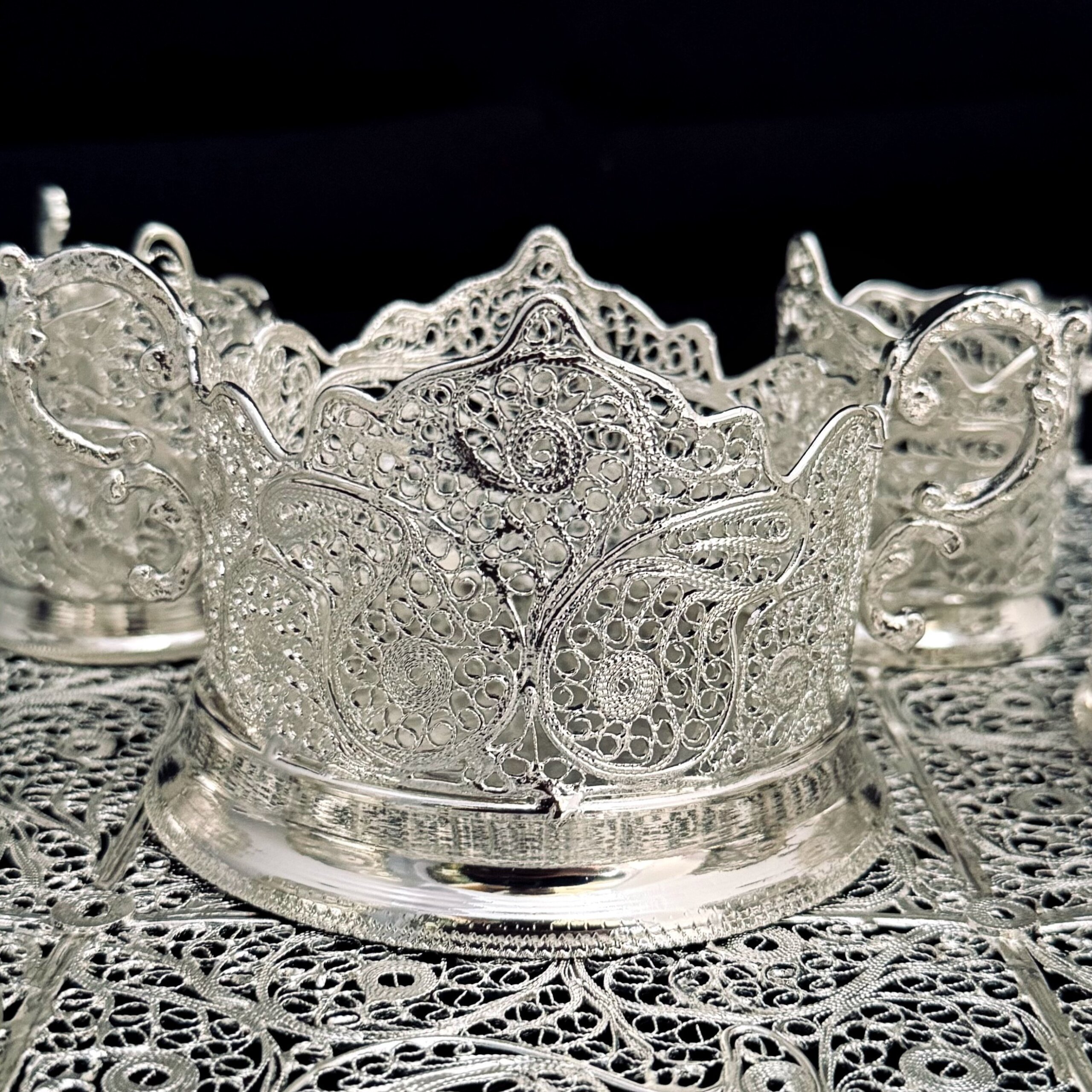 ظروف ملیله کاری ست پذیرایی چای خوری