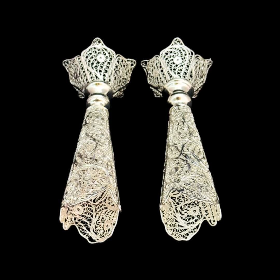 پک هدیه صنایع دستی ملیله کاری گلدان مدادی و ترمه