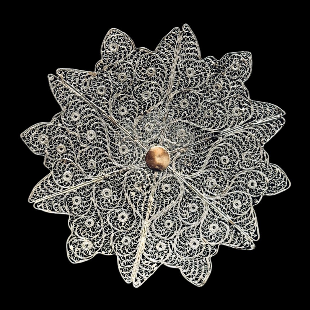 ظروف ملیله کاری شیرینی خوری خیاری سایز بزرگ