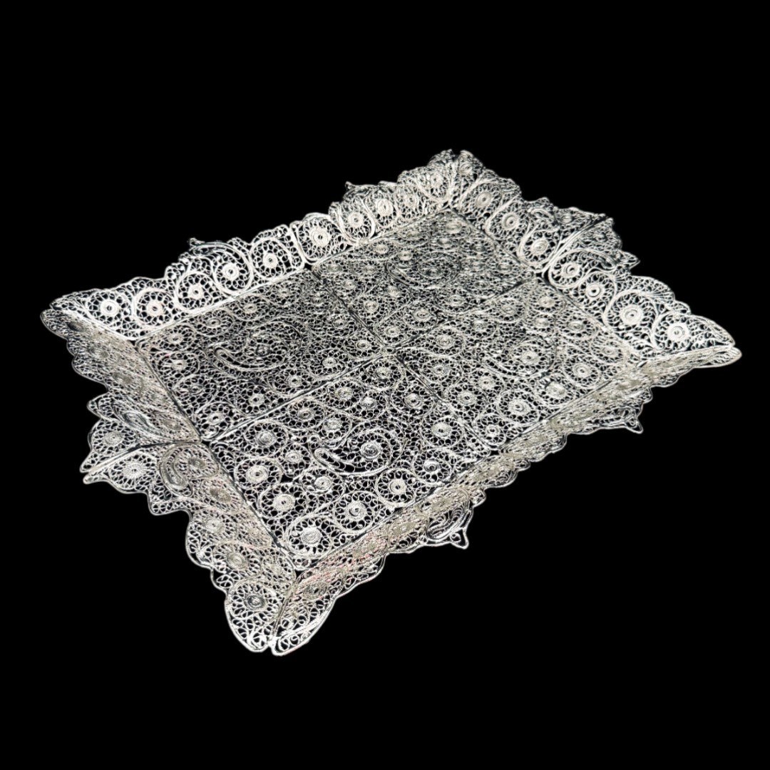 ظروف ملیله کاری سینی لبه دار