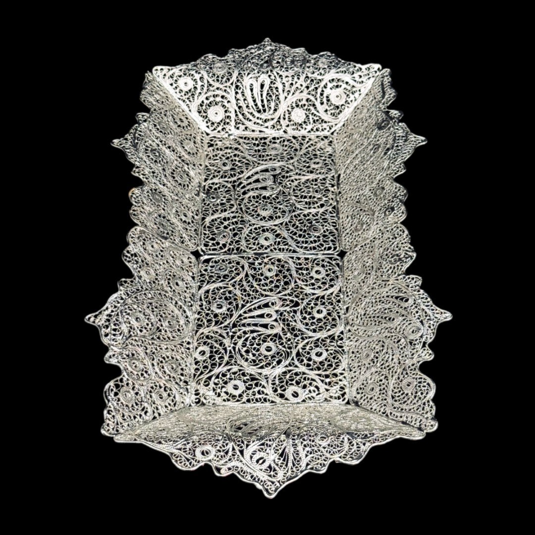 ظروف ملیله کاری سینی رولت لبه دار