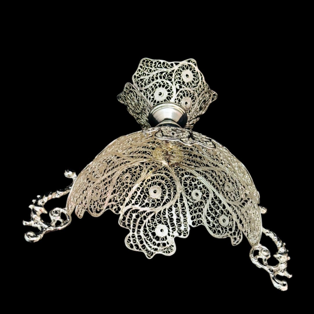 ظروف ملیله کاری پایه دار گرد شماره 2