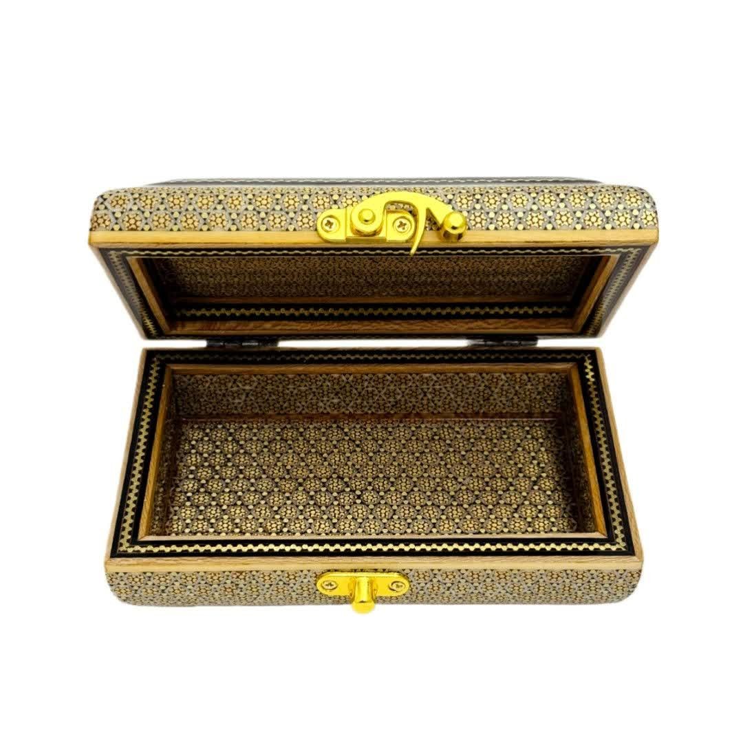 جعبه خاتم کاری مدل تمام خاتم تذهیب 10در16