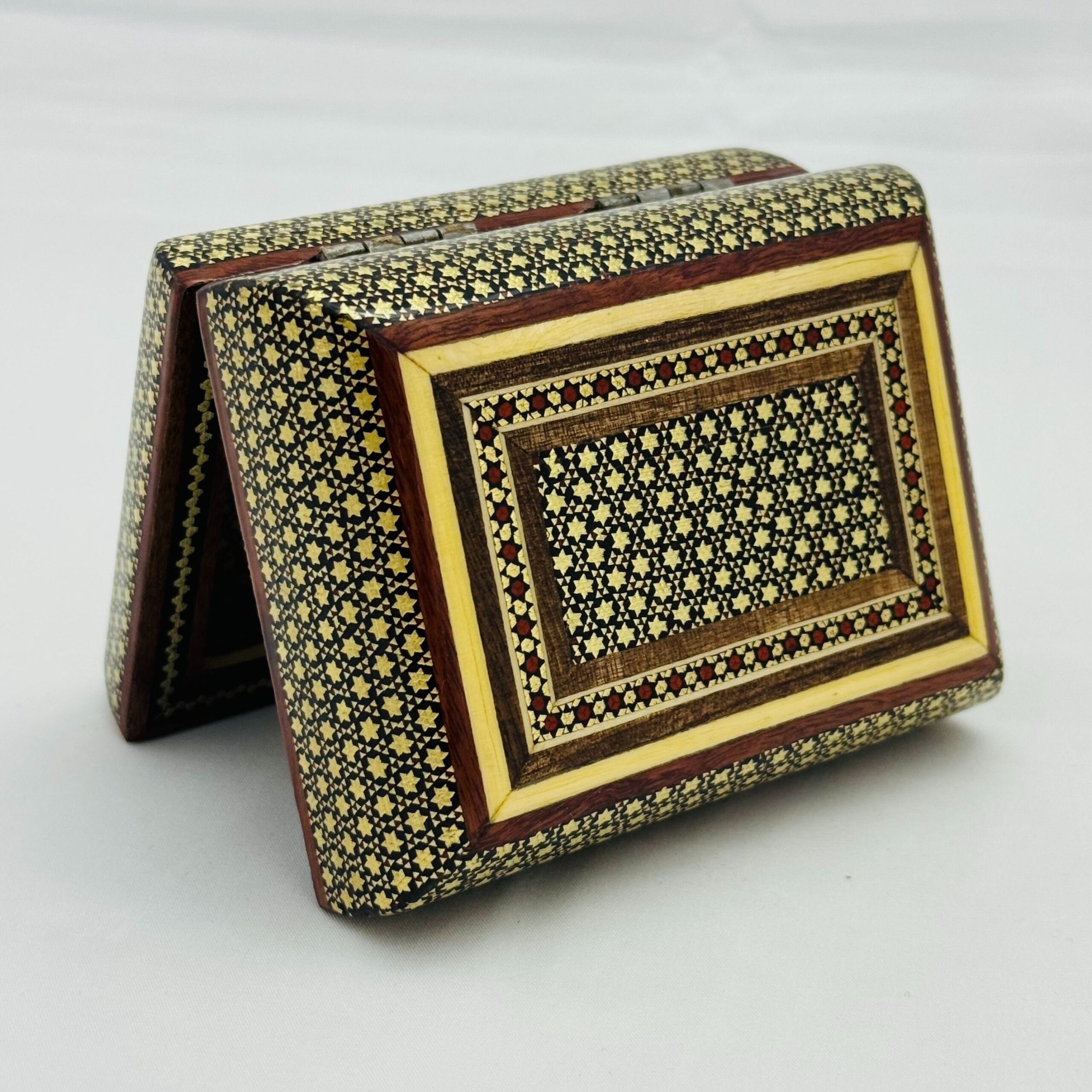 جعبه خاتم کاری مدل تمام خاتم شیشی کهکشانی 8در11