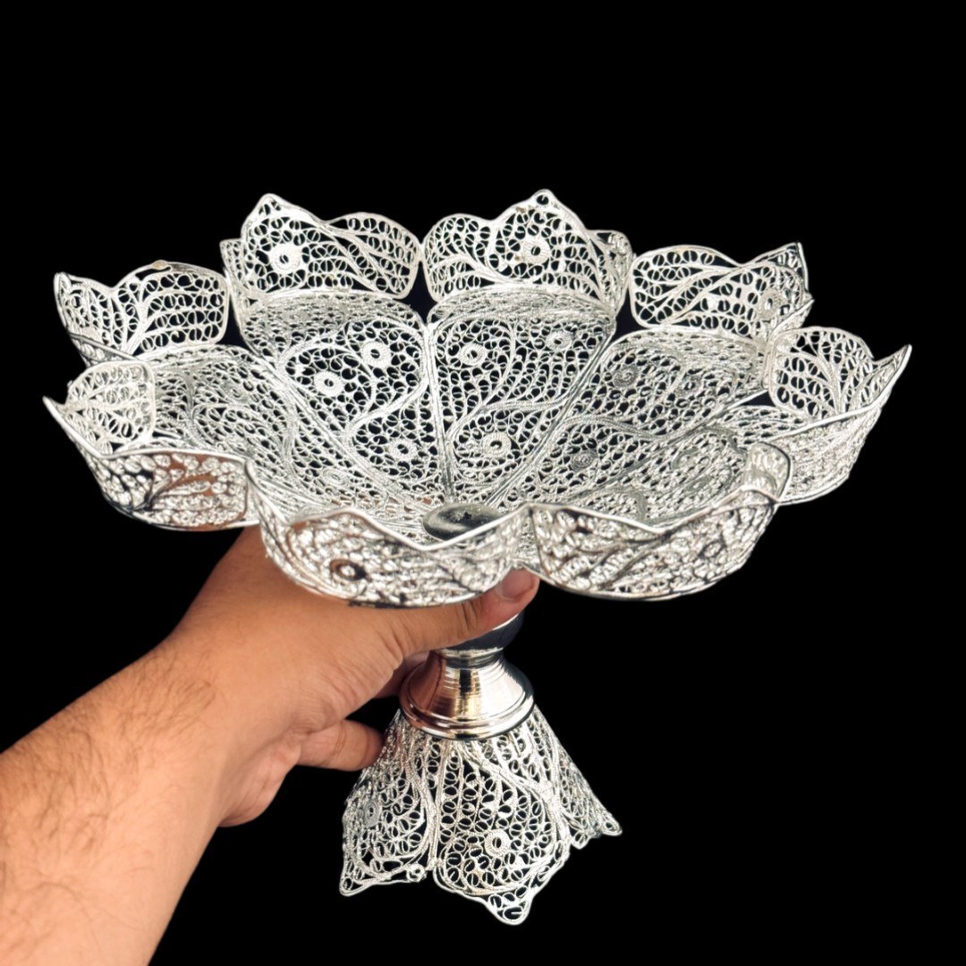 ظروف ملیله کاری میوه خوری سایز کوچک