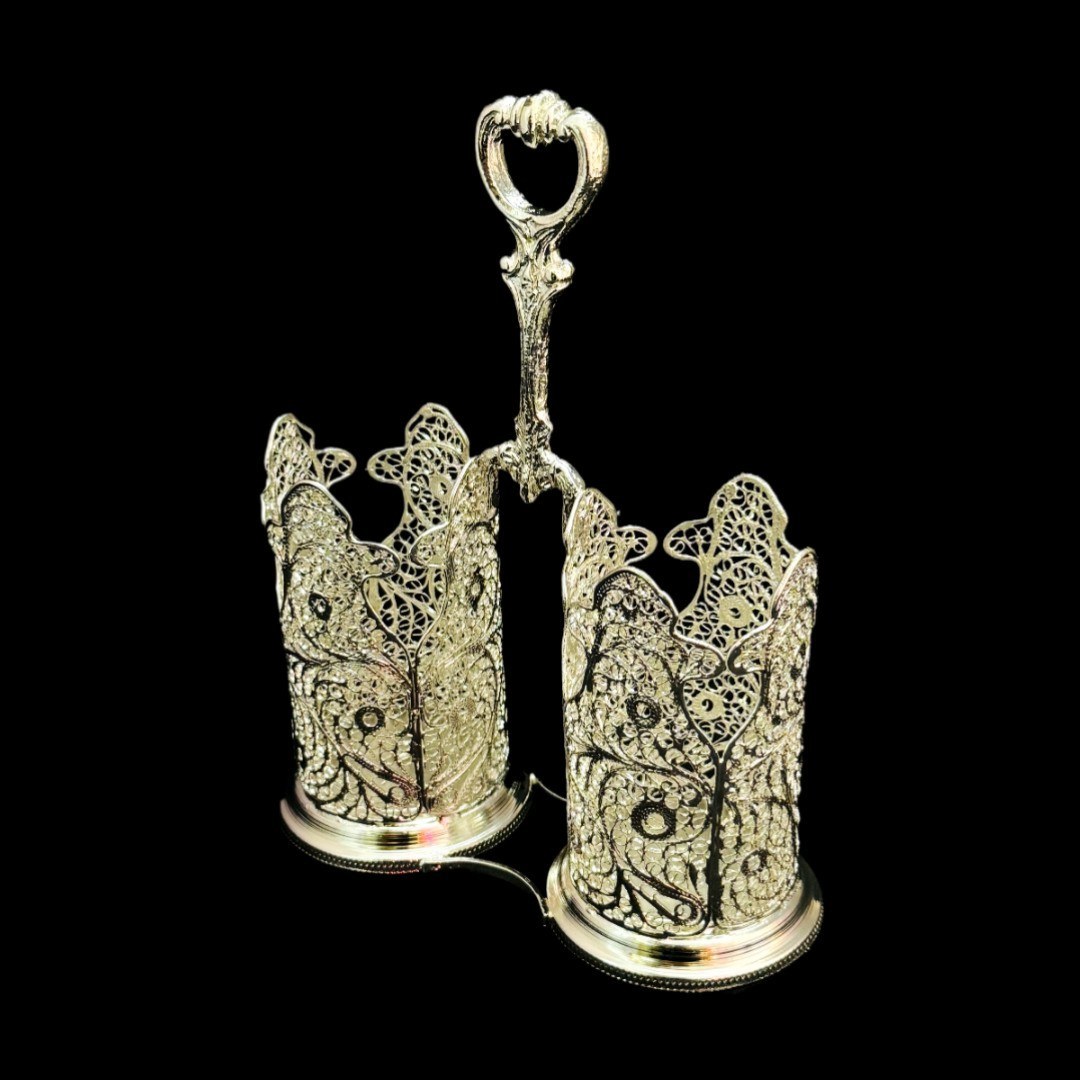 ظروف ملیله کاری جا قاشق لیوانی