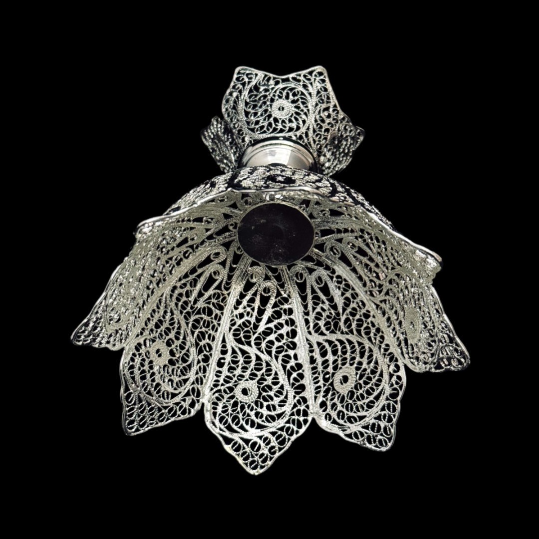 ست هدیه ظروف نقره ملیله کاری آجیل خوری گیلاسی سایز 1