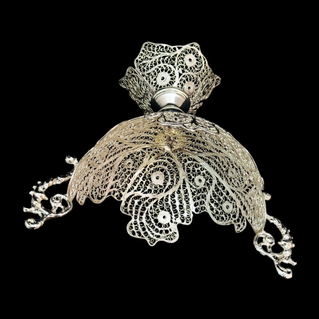 ظروف ملیله کاری کشکول پایه دار شماره 3