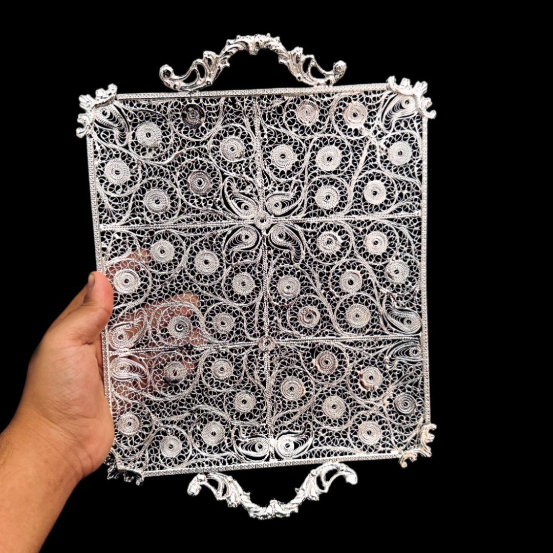 ظروف ملیله کاری سینی مستطیل