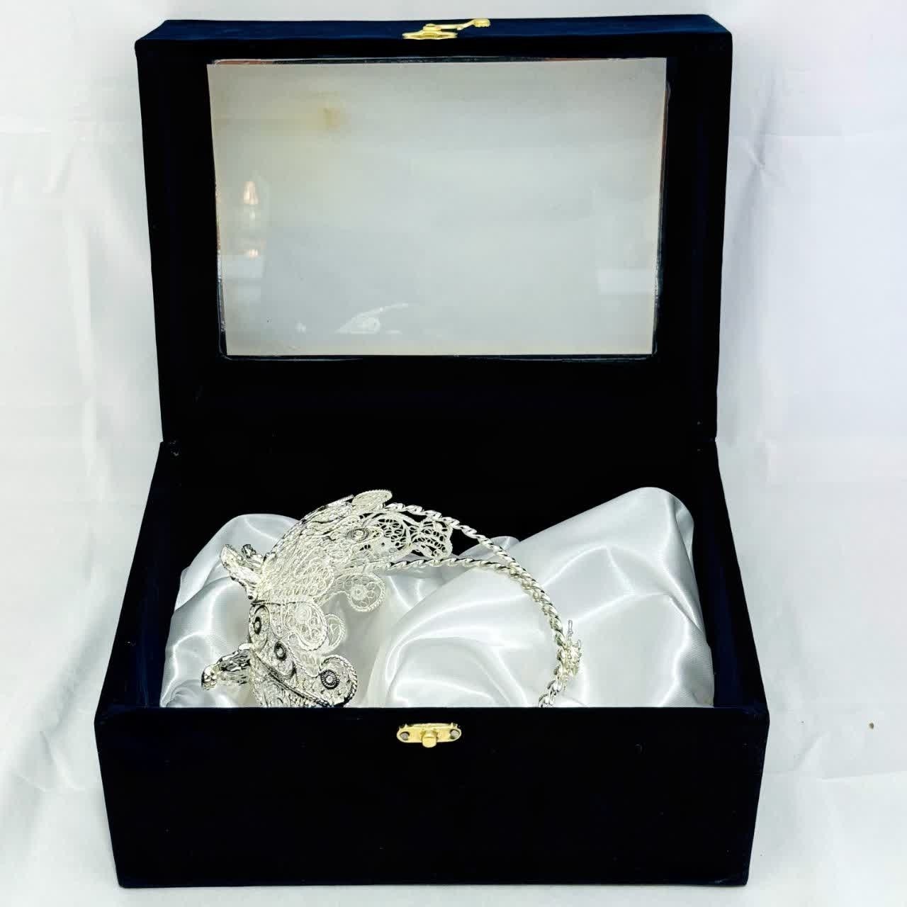 کشکول ملیله کاری نقره به همراه جعبه هدیه