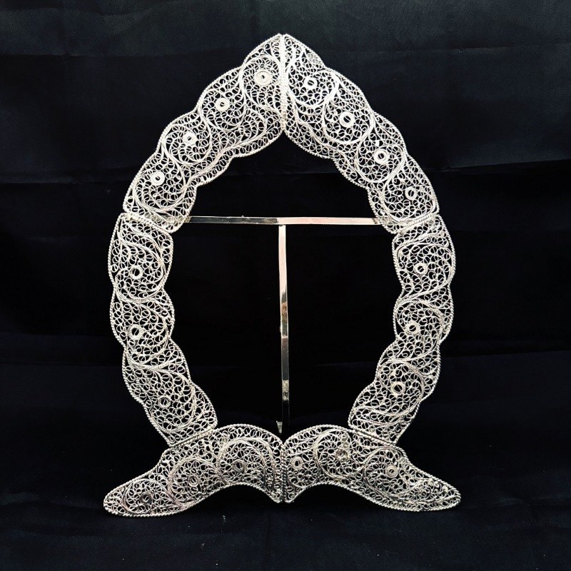 ظروف ملیله کاری قاب بیضی شماره پنج