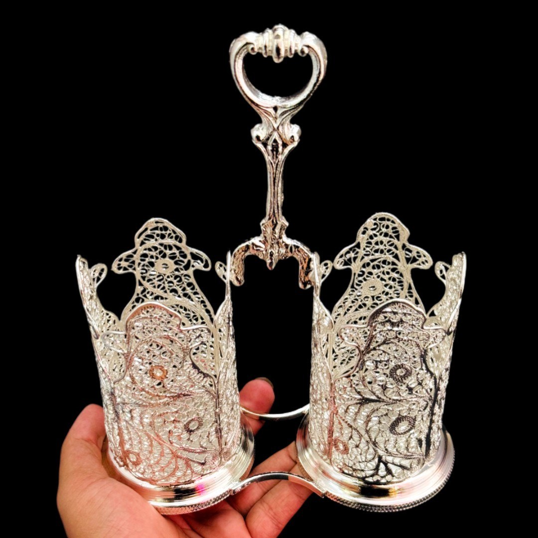 ظروف ملیله کاری جا قاشق لیوانی