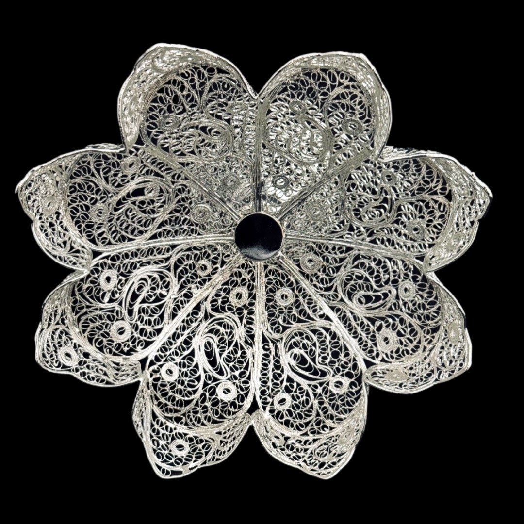 ظروف ملیله کاری میوه خوری سایز نقلی