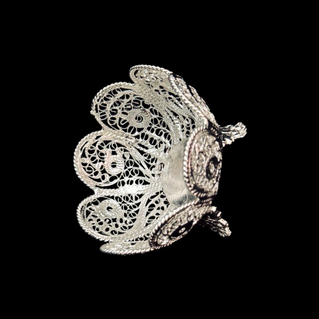 ظروف ملیله کاری کاسه آجیل خوری نقلی لبه گرد پایه کوتا