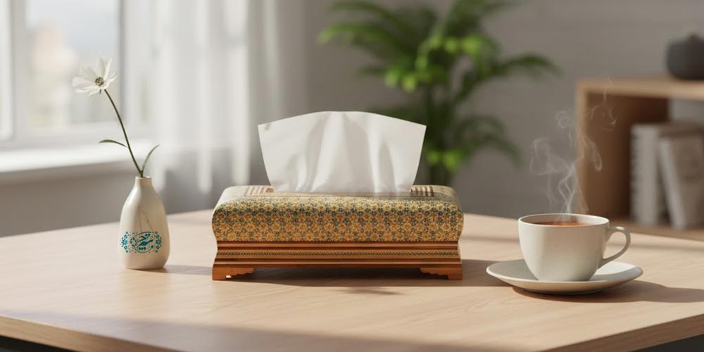 جعبه دستمال خاتم کاری