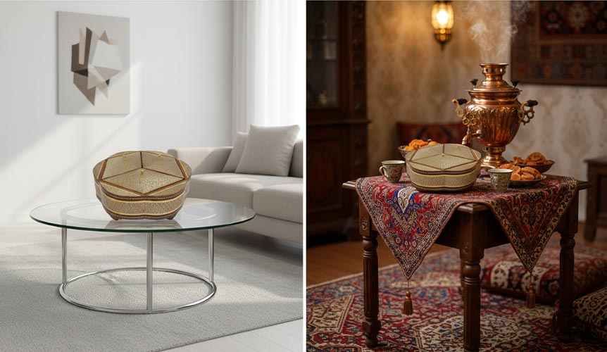 شکلات خوری خاتم کاری