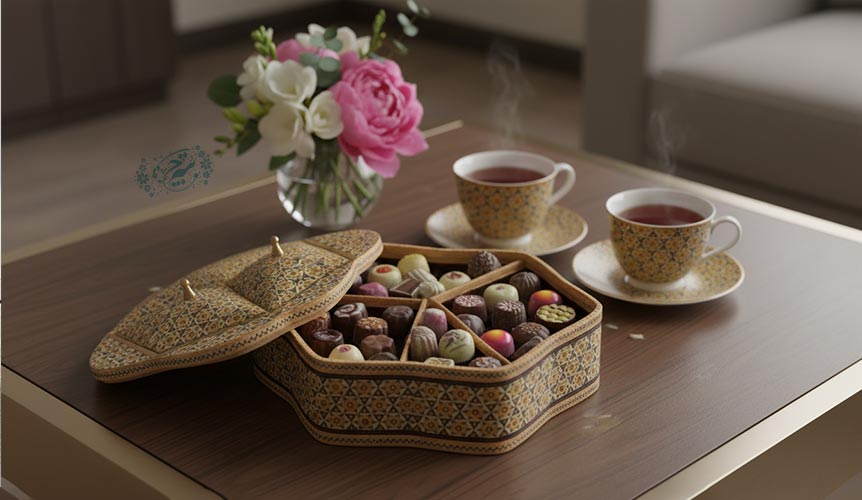 شکلات خوری خاتم کاری