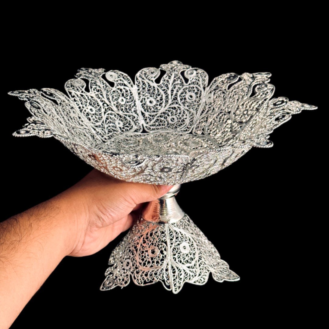 ظروف ملیله کاری شیرینی خوری سلطنتی بزرگ