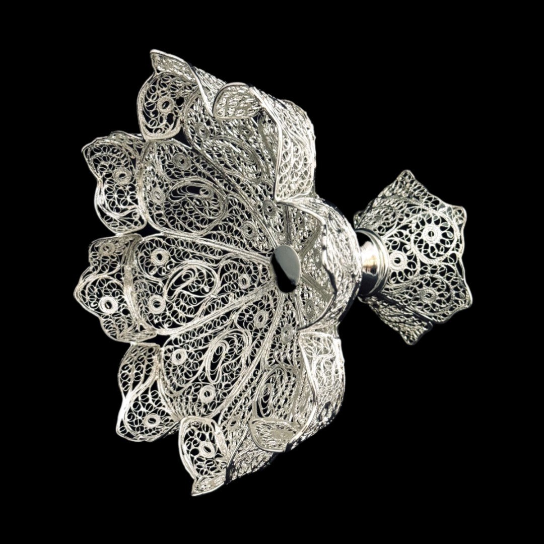 ظروف ملیله کاری میوه خوری سایز نقلی