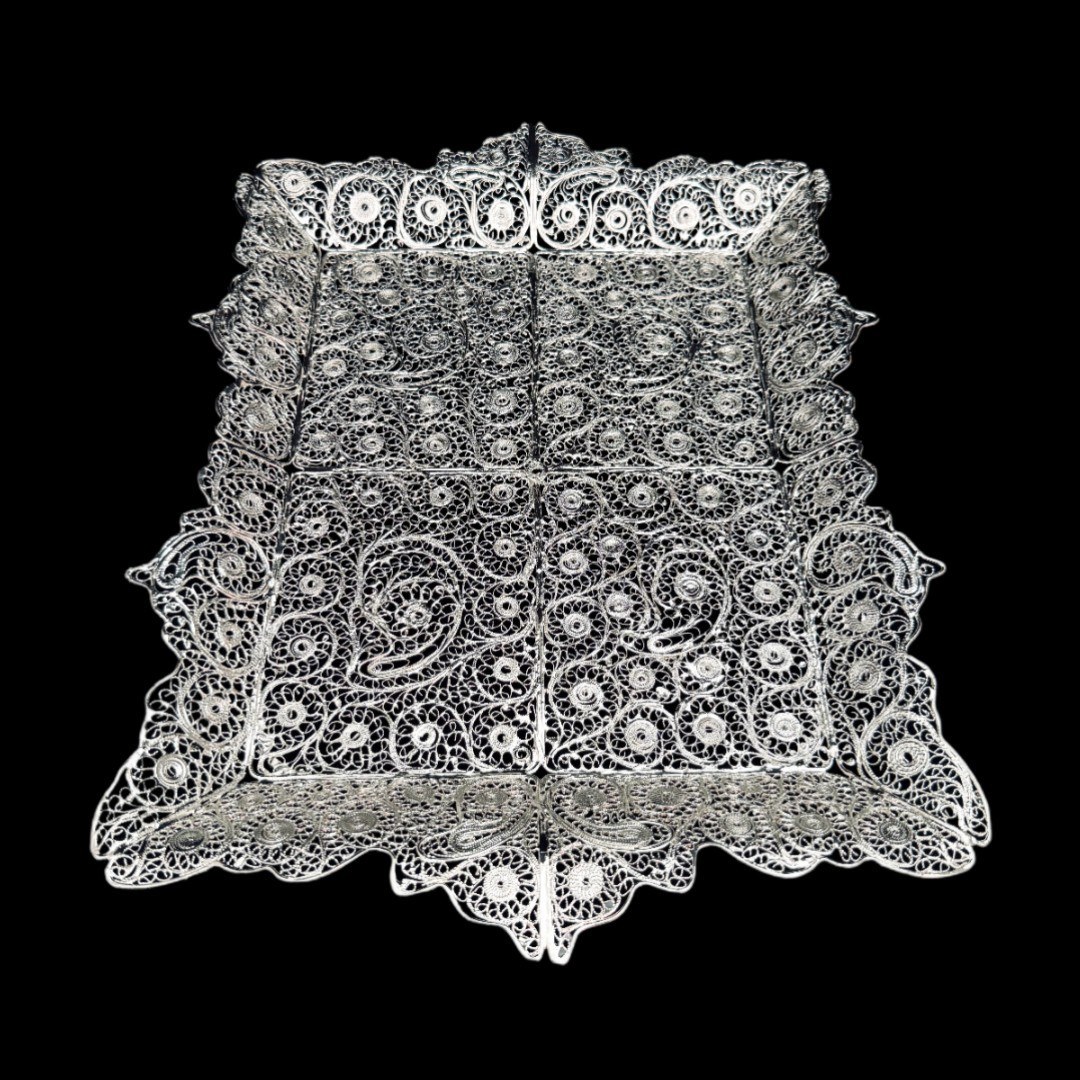 ظروف ملیله کاری سینی لبه دار