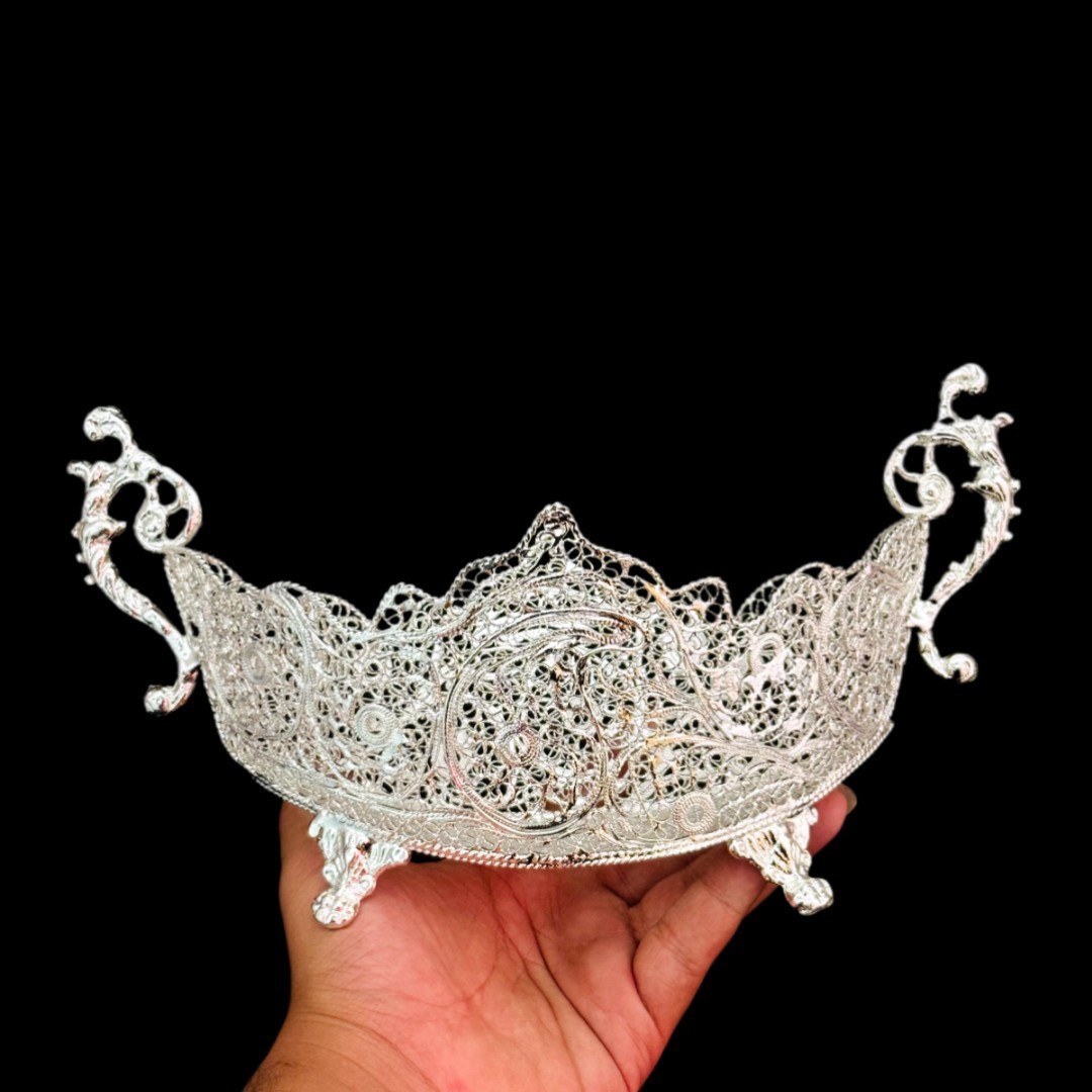 ظروف ملیله کاری کشکول پایه کوتاه شماره 2