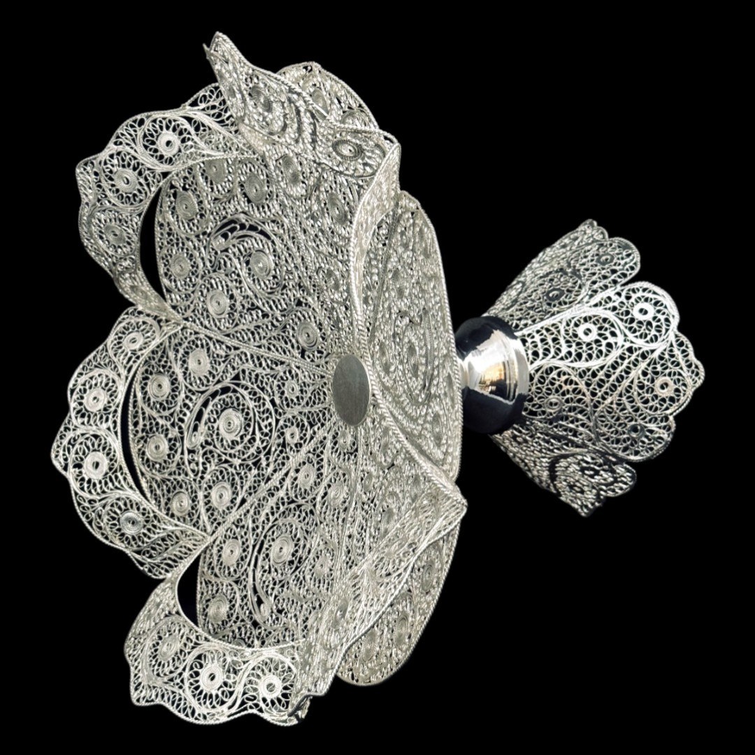 ظروف ملیله کاری شیرینی خوری لبه جدا بزرگ