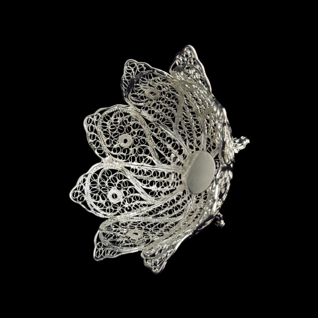 ظروف ملیله کاری کاسه آجیل پایه کوتا